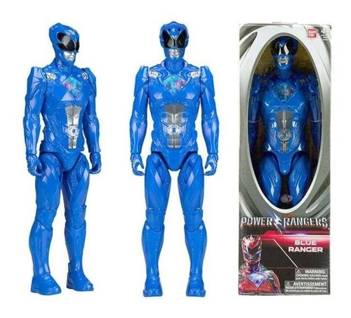 Figura Hiper Power Rangers 30cm Héroe Blue Ranger 97668 Azul