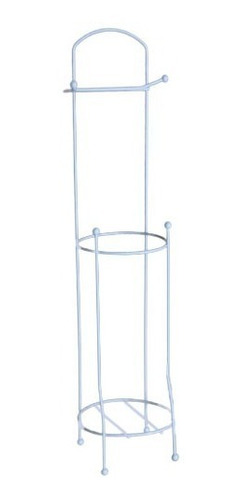 Imagen 2 de 2 de Soporte Organizador Con Dispensador Metalico Rollopapel Baño