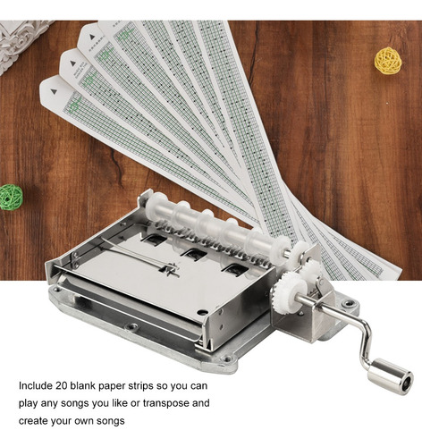 Diy 30-note Music Box Set Hand-cranked Programmable