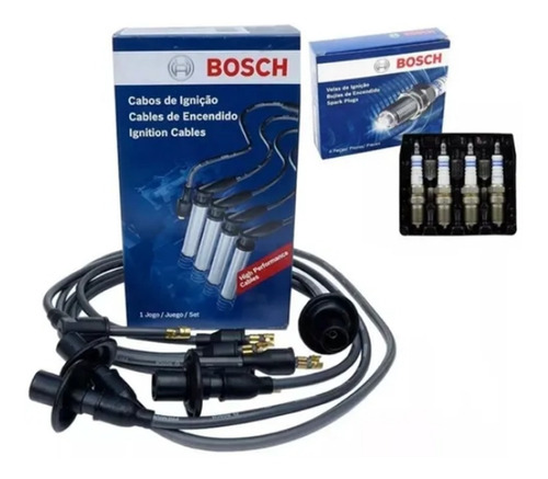 Kit Cabo + Vela Ignição Original Bosch Fusca Kombi Brasilia