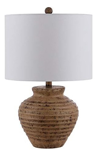 Lighting Collection Kamryn - Lámpara De Mesa Rústica Marrón