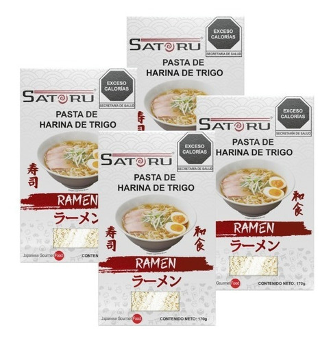 4 Pack De Pasta Para Preparar Ramen 170g Satoru