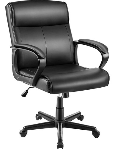 Silla De Oficina Mid Back Desk Chair Ajustable High Ergonomi Color Ink black Material del tapizado ZUNMOS