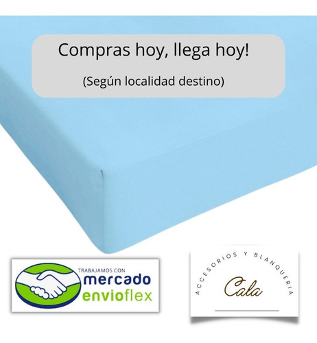 Imagen 4 de 5 de Sábana Ajustable Una Plaza Y Media Para Colchón De 90x190x30