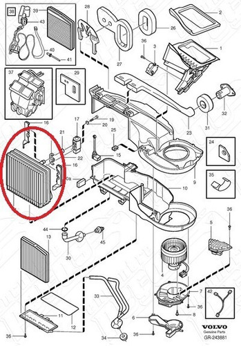 Evaporador Do Ar Condicionado Volvo Xc90 V8 2005-2007