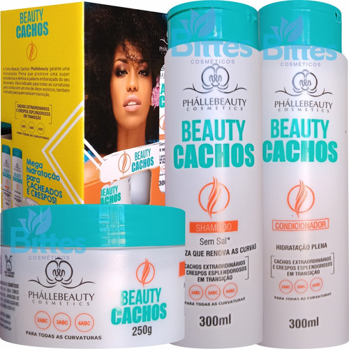 Kit Beauty Cachos Phállebeauty Cabelo Crespo Hidratação
