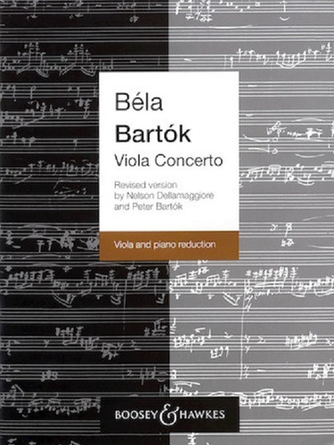 B. Bartok: Viola Concerto (op. Posth.) For Viola & Piano Red