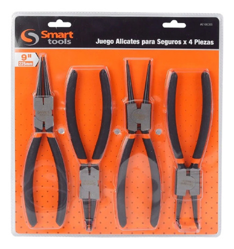 Juego De Alicates Seguros Seeger Smart Tools 9 - 4 Pzs