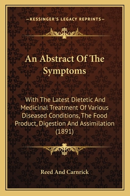 Libro An Abstract Of The Symptoms: With The Latest Dietet...