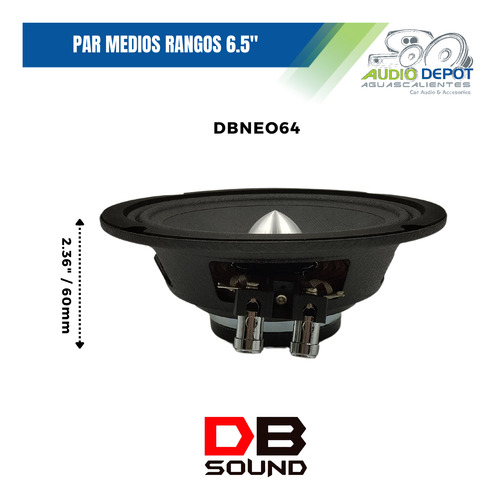 Par De Medios Rangos 300w Max 6.5 PuLG Db Sound Dbneo64