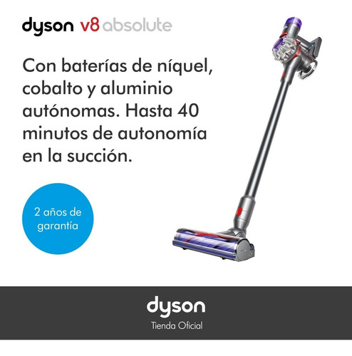 Imagen 2 de 8 de Aspiradora Inalámbrica Dyson V8 Absolute Plata/níquel