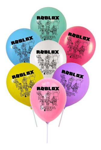 Bexigas - Balões Roblox Menina Com Nome E Idade 20uni