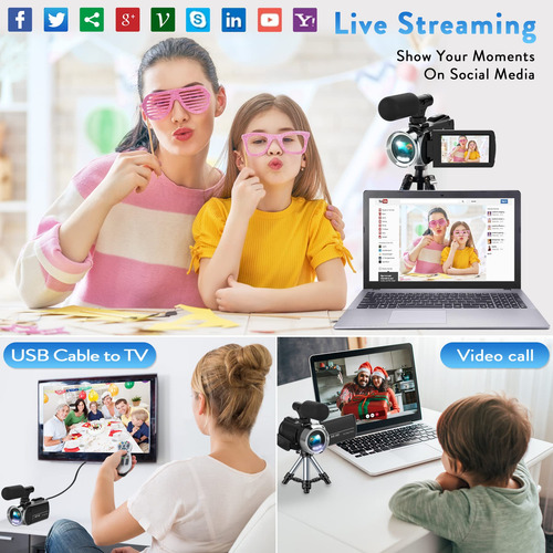 Videocámara Rawiemy Hd 4k 48mp Vlogging Youtube