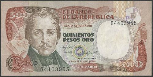 Colombia, 500 Pesos 20 Jul 1984  Bgw394