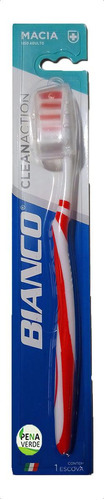 Cepillo de dientes Bianco Clean Action Macia Clean Action suave vermelho