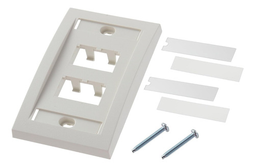 Faceplate 4 Posiciones Panduit Cfpe4iwy, Color Blanco