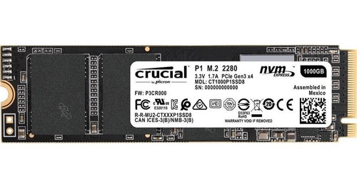 Crucial P1 Disco Solido Ssd 1tb M.2 2280 Pcie Nvme Tranza