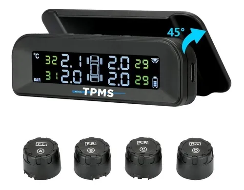 Tpms Sensor De Presión Y Temp. Solar Autos C/sens. Externos
