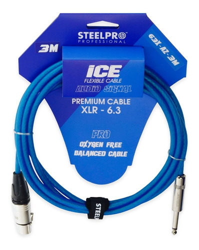 Imagen 1 de 5 de Cable Para Microfono Profesional 3m Hembra-plug 6.3 Steelpro