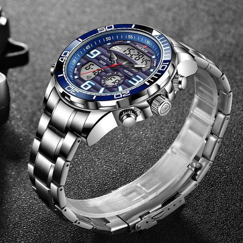 Reloj De Negocios Luminoso Con Cronógrafo Foxbox Fb0007