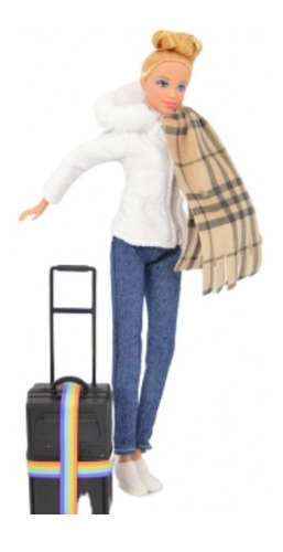 Muñeca Defa Lucy Winter Atuendo De Invierno Accesorios 8424 Ref Abrigo Blanco
