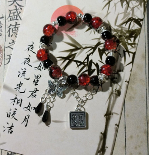 Nueva Pulsera De Perlas De Cristal Con Forma De Mariposa Par