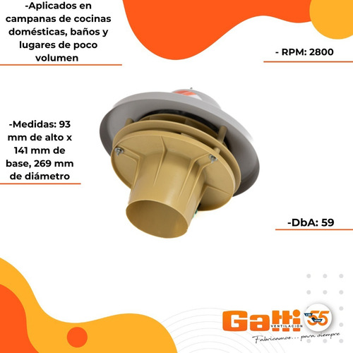 Imagen 6 de 9 de Extractor De Aire Satelital 10 Cm Sombrero Chapa Baño/cocina