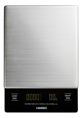 Balança De Cozinha Digital Hario V60 Vstmn-2000 Metal Preto Com Inox