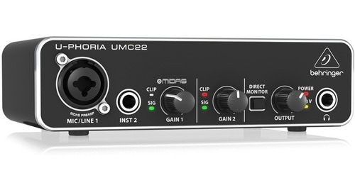 Interfaz De Audio Usb Behringer U-phoria Umc22