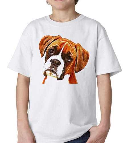 Remera De Niño Perro Boxer Dibujo Art