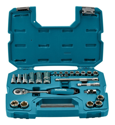 Juego De Dados Y Matraca De 3/8  23 Pzas Makita B65573