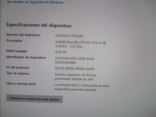 Server Dell Presicion T1700 8 Gb Ram 120gb Ssd 1tb Respaldo (Usado)