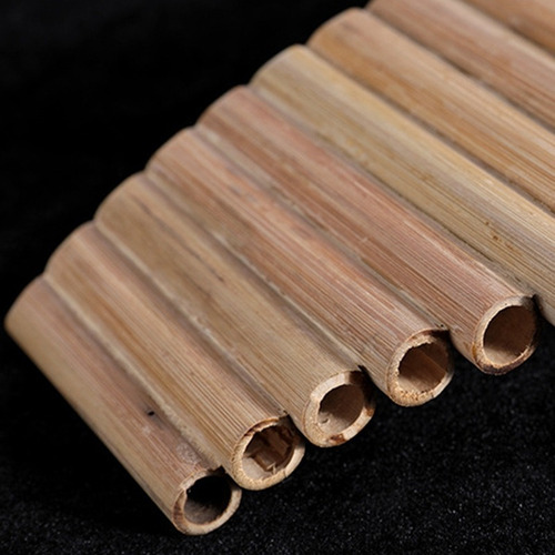 Instrumento De Sopro De Bambu Natural Panpipe G 15 Tubos
