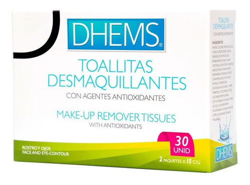 Toallitas Desmaquillantes Dhems 30 Und - g a $31