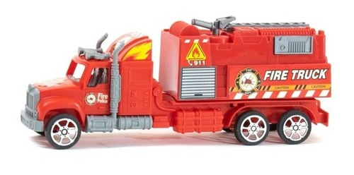 Juguete Niño Camion Bombero 26cm Fricción Con Escalera $ne