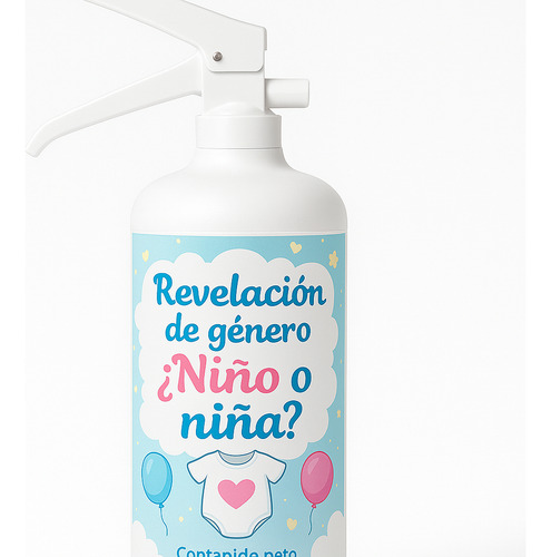 Disparador Extintor Polvo Revelación Genero Color Rosa Fresa Rosa Fresa
