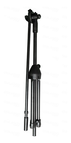 Soporte Pedestal Base De Micrófono Doble De Metal, Negro