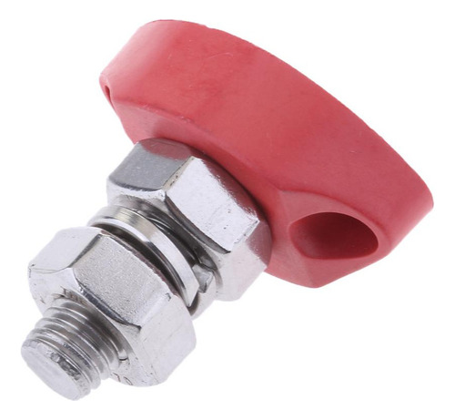 Bloque De Conexiones Poste De Potencia Negro 8mm Rojo