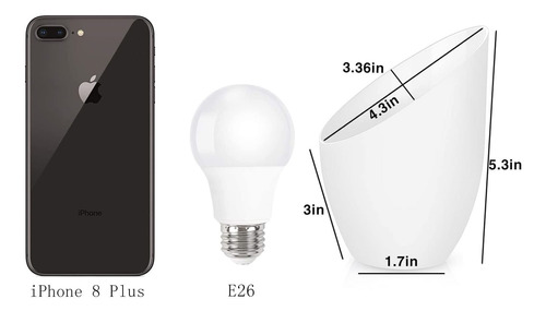 Juego 2 Lampara Repuesto Plastico Para Pie Led