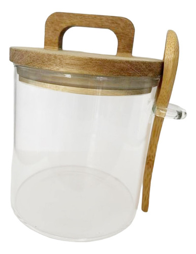 Latas Selladas Con Bote Transparente, Recipiente Y Cuchara
