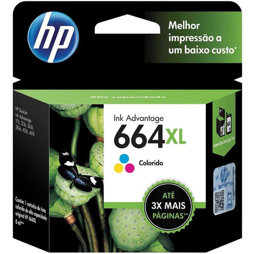 Imagem 1 de 1 de Cartucho Hp Colorido F6v30ab Cod. 664xl Original