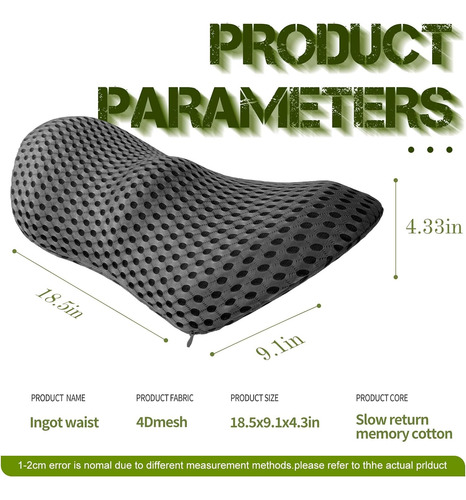Hengzao Lumbar Support Pillow - Memory Foam Lumbar Pill...