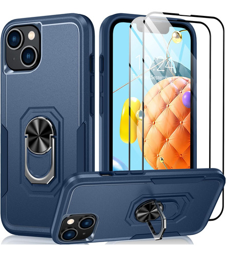 Funda Amilifecases Para iPhone 14 C/ Cubre Cam Pant Blue