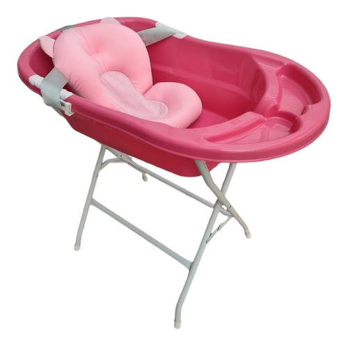 Imagen 3 de 3 de Bañera Tina Con Cojin O Malla Ergonomica + Soporte Matalica