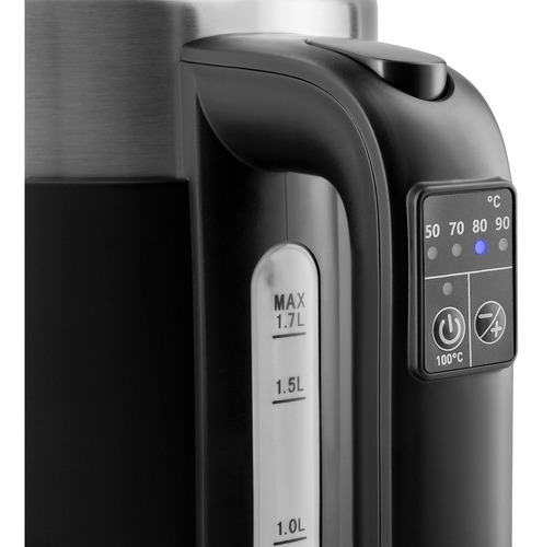 Pava Eléctrica Digital Atma 1.7 L Acero Inóxidable Negra Negra