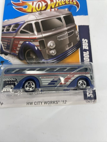 Hot Wheels Transit Hw City Works '12 Surfin' School Bus