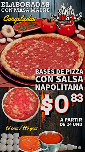 Bases De Pizza Solo Salsa