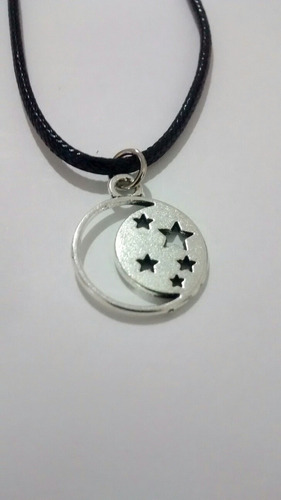 Collar Media Luna Y 5 Estrellas 18 Mm Acero Vintage Universo