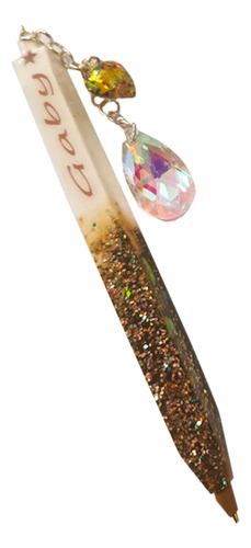 Lapicero Personalizado Hecho Con Resina Dorado Negro