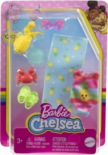 Barbie Paquete De Accesorios Con Temática De Chelsea Beach